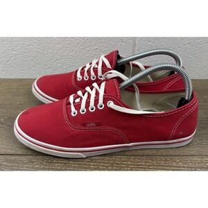 Vans Shoes Womens Sz 9 Atwood Low Sneakers Red Lace Up Low Top Comfort TB4R